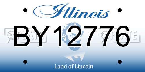 BY12776 Illinois License Plate