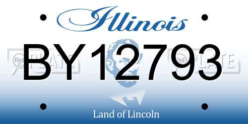 BY12793 Illinois License Plate
