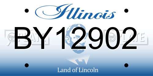 BY12902 Illinois License Plate