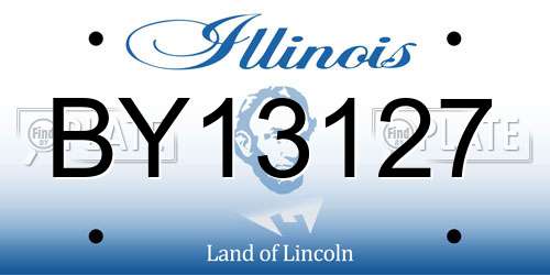 BY13127 Illinois License Plate