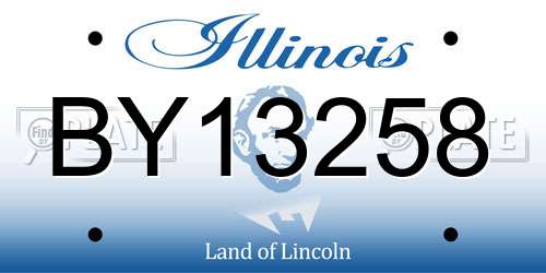 BY13258 Illinois License Plate