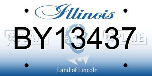BY13437 Illinois License Plate