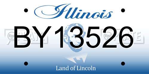 BY13526 Illinois License Plate