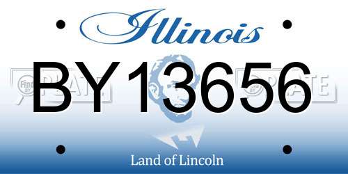 BY13656 Illinois License Plate