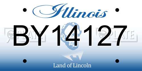 BY14127 Illinois License Plate
