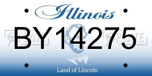BY14275 Illinois License Plate