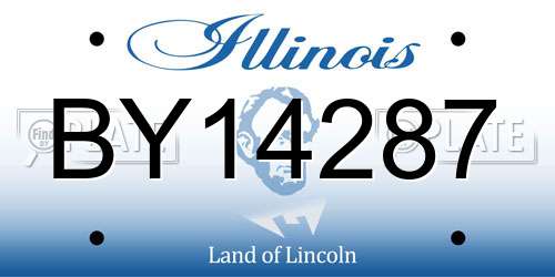 BY14287 Illinois License Plate