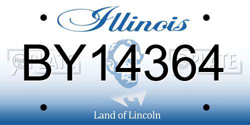 BY14364 Illinois License Plate