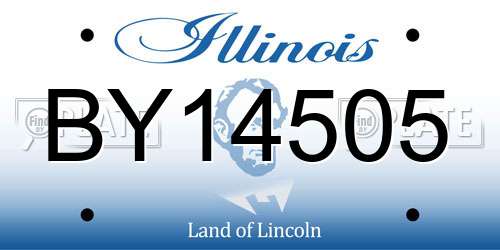BY14505 Illinois License Plate