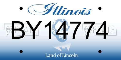BY14774 Illinois License Plate
