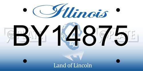 BY14875 Illinois License Plate