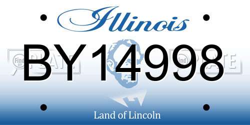 BY14998 Illinois License Plate