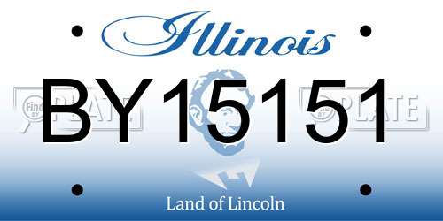 BY15151 Illinois License Plate