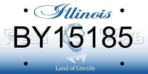 BY15185 Illinois License Plate