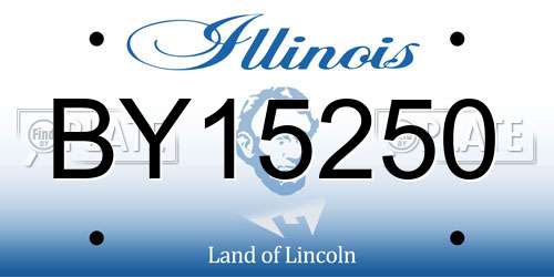 BY15250 Illinois License Plate