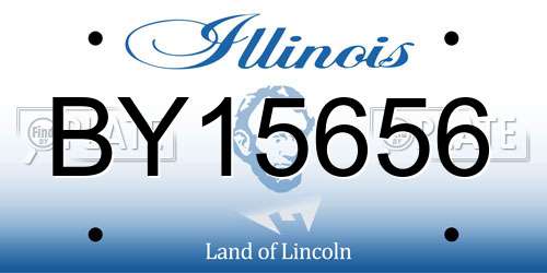 BY15656 Illinois License Plate
