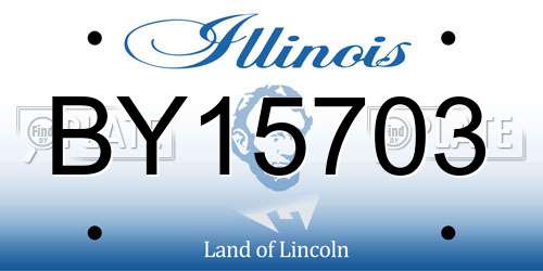BY15703 Illinois License Plate