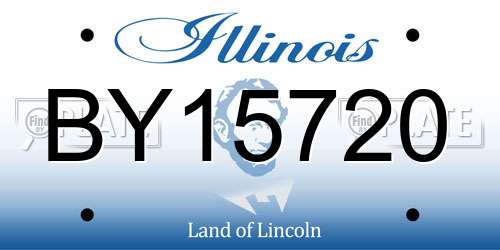 BY15720 Illinois License Plate