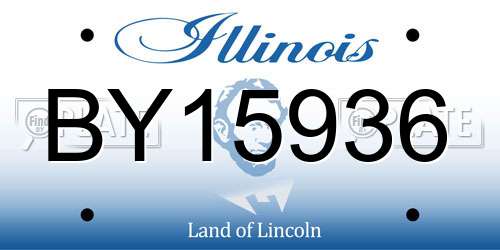 BY15936 Illinois License Plate