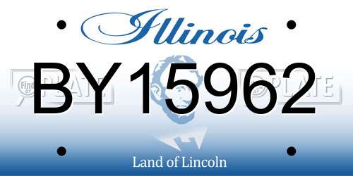 BY15962 Illinois License Plate