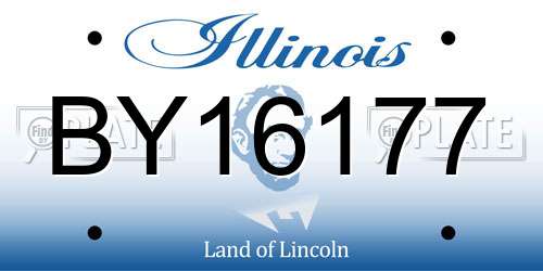 BY16177 Illinois License Plate