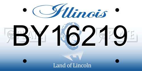 BY16219 Illinois License Plate