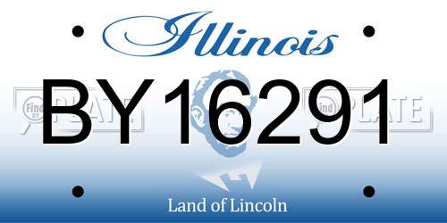 BY16291 Illinois License Plate
