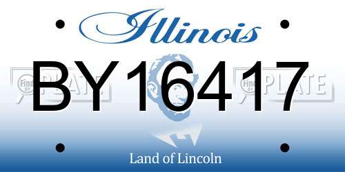 BY16417 Illinois License Plate