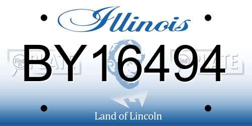 BY16494 Illinois License Plate