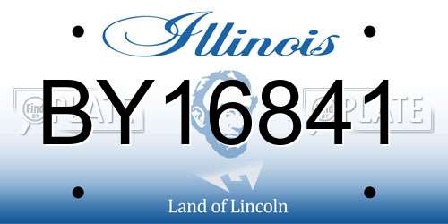 BY16841 Illinois License Plate