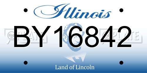 BY16842 Illinois License Plate