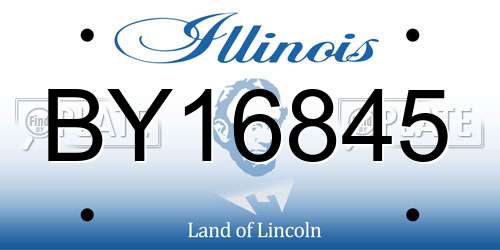 BY16845 Illinois License Plate