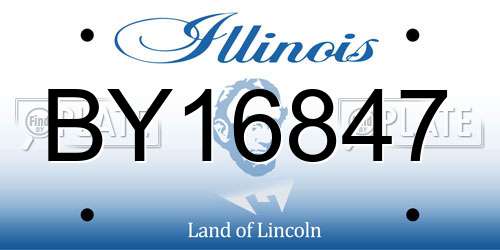 BY16847 Illinois License Plate