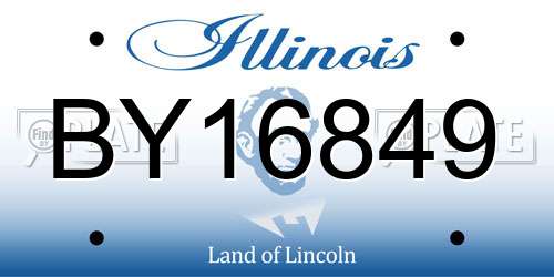 BY16849 Illinois License Plate
