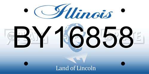 BY16858 Illinois License Plate