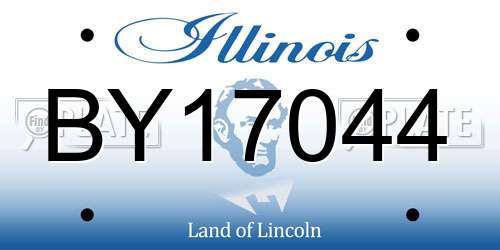 BY17044 Illinois License Plate