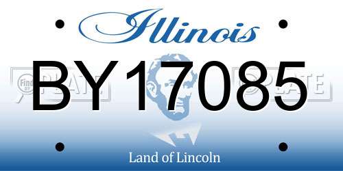 BY17085 Illinois License Plate