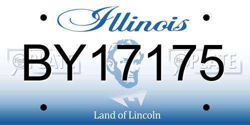 BY17175 Illinois License Plate