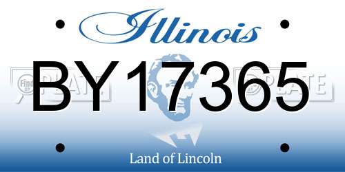 BY17365 Illinois License Plate