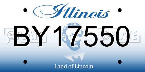 BY17550 Illinois License Plate