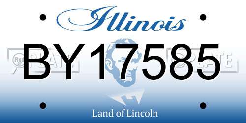 BY17585 Illinois License Plate