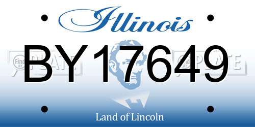 BY17649 Illinois License Plate
