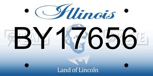 BY17656 Illinois License Plate
