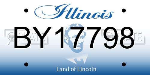 BY17798 Illinois License Plate