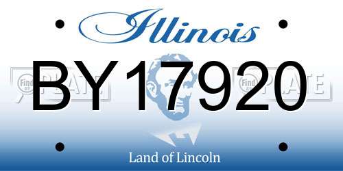 BY17920 Illinois License Plate