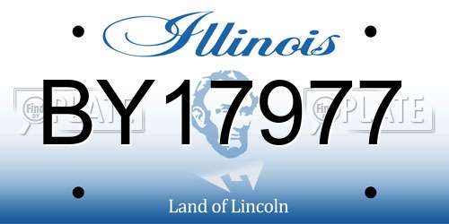 BY17977 Illinois License Plate