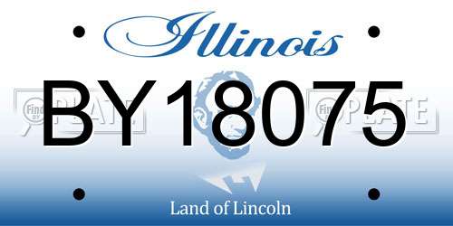BY18075 Illinois License Plate