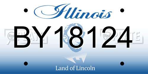BY18124 Illinois License Plate