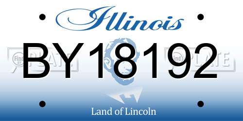 BY18192 Illinois License Plate