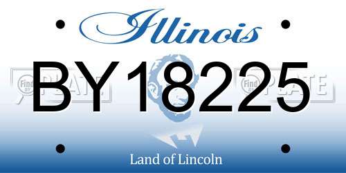 BY18225 Illinois License Plate